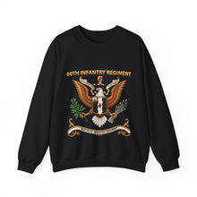Load image into Gallery viewer, Crewneck Sweatshirt - 60th Infantry Regiment COA with Eagle with Text - 3D - Enhanced X 300
