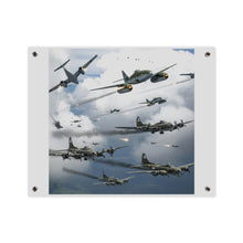 Load image into Gallery viewer, Acrylic Wall Art Panel - German jet fighters attacking US bombing formations
