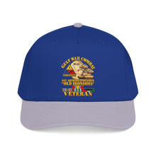 Load image into Gallery viewer, Mid Profile Baseball Cap - Army - Gulf War Combat - 1st Armored Divi - Old Ironsides - Veteran - Map w GULF SVC - 3D - Enhanced
