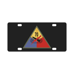 Army - 70th Tank Battalion SSI Classic License Plate