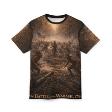 Load image into Gallery viewer, Battle of the Wabash 1791 All-Over Print Tee — “When the Line Broke”
