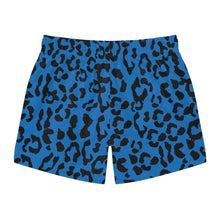 Load image into Gallery viewer, Swim Trunks - Leopard Camouflage - Blue-Black
