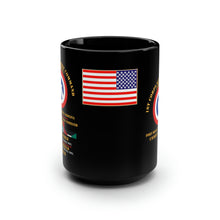 Load image into Gallery viewer, Black Mug 15oz - Combat Veteran - 1st Corps Corps Command (Airborne) - Gulf War - Desert Storm/Desert Shield
