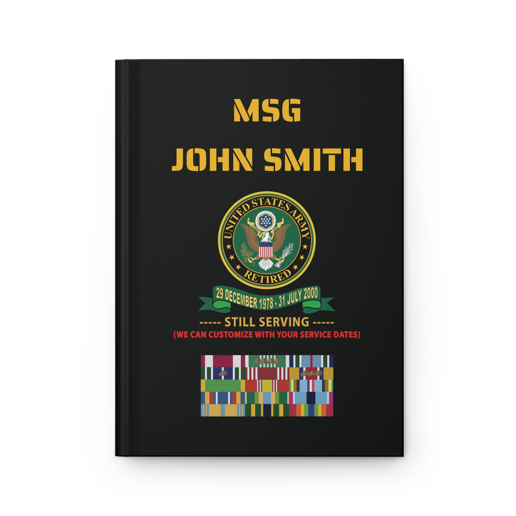 Hardcover Journal Matte - Your Military Experience Journal with Service Ribbons