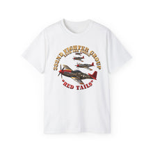 Load image into Gallery viewer, Unisex Ultra Cotton Tee - 332nd Fighter Group Red Tails emblem
