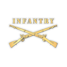 Load image into Gallery viewer, Kiss-Cut Stickers - Army - Infantry Br - Crossed Rifles w Gradient Outline
