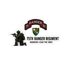 Load image into Gallery viewer, Kiss-Cut Stickers - Crouching Ranger with 75th Regiment
