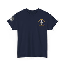 Load image into Gallery viewer, Unisex Heavy Cotton Tee - LRRP - Tip of the Spear with American Flag Sleeve
