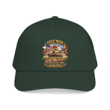 Load image into Gallery viewer, Mid Profile Baseball Cap - Army - Desert Storm - 2nd Armored Div - Combat Vereran Veteran w GULF SVC - 3D - Enhanced
