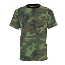 Load image into Gallery viewer, Army Brown  Woodland Camo Print Unisex Tee, Stylish Outdoor Shirt, Trendy Graphic Top, Unique Camouflage T-Shirt, Perfect for Camping and Casual Wear
