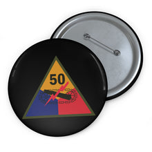 Load image into Gallery viewer, Custom Pin Buttons - SSI - 50th Armored Division X 300
