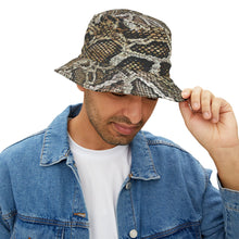 Load image into Gallery viewer, Snake Print Bucket Hat — All-Over-Print Safari Chic Hat
