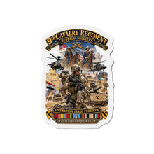 Load image into Gallery viewer, Die-Cut Magnet - Army - Todays Buffalo Soldiers in Iraq - OIF - Cavalrymen at War  w IRAQ SVC - 3D - Enhanced
