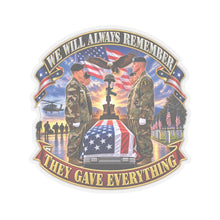 Load image into Gallery viewer, Kiss-Cut Stickers - Emblem - We Will Always Remember - They Gave Everything - 3D - Enhanced
