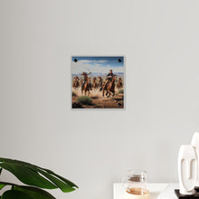 Load image into Gallery viewer, Acrylic Wall Art Panel - Apache Indians attacking a Pony Express Rider
