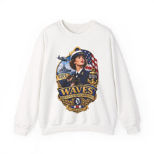 Load image into Gallery viewer, Crewneck Sweatshirt - WAVES - Women Accepted for Volunteer Emergency Service WWII - 3D - Enhanced
