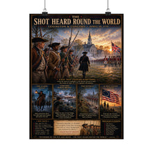 Load image into Gallery viewer, LEXINGTON GREEN · APRIL 19, 1775 - Tribute Matte Poster - "The Fight for Independence and Liberty Begins"

