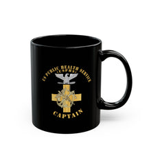 Load image into Gallery viewer, Black Mug (11oz, 15oz) - USPHS - USPHS - Insignia - Captain - Cpt X 300
