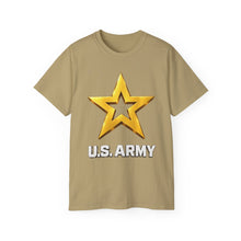 Load image into Gallery viewer, Unisex Ultra Cotton Tee - Army Star W Us Army w White Star - 3D - Enhanced
