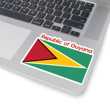 Load image into Gallery viewer, Kiss-Cut Stickers - Flag - Republic of Guyana w Republic of Guyana X 300
