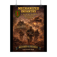 Load image into Gallery viewer, Rolled Posters - 1st Infantry Division in Vietnam - Mechanized
