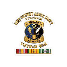 Load image into Gallery viewer, Kiss-Cut Stickers - Army - Army Security Agency Group DUI - w SVC Ribbons - 3D - Enhanced
