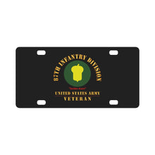 Load image into Gallery viewer, Army - SSI - 87th Infantry Division - Golden Acorn - US Army Veteran X 300 Classic License Plate
