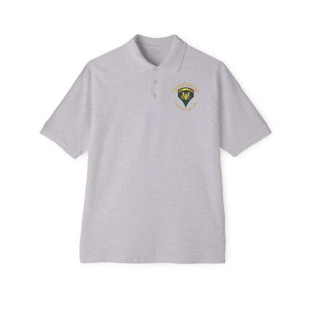 Men's Piqué Polo - Specialist 5th Class - SP5 - Combat Veteran - V1