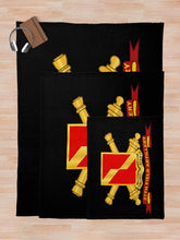 Load image into Gallery viewer, Army - 27th Field Artillery w Br - Ribbon Throw Blanket
