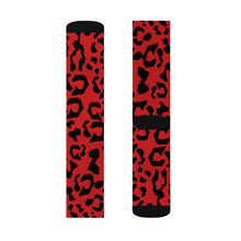 Load image into Gallery viewer, Sublimation Socks - Leopard Camouflage - Red
