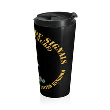 Load image into Gallery viewer, Stainless Steel Travel Mug - UK - Royal Corps of Signals - Swift and Sure - Army of UK X 300
