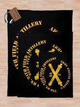 Load image into Gallery viewer, Army - 2nd Bn, 94th Field Artillery Regiment - Deep Steel w Arty Branch Throw Blanket
