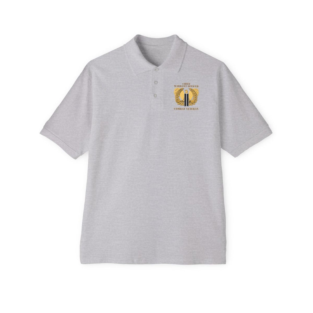 Men's Piqué Polo - Emblem - Warrant Officer - CW6 - Combat Veteran