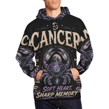 Load image into Gallery viewer, Cancer - Soft Heart, Sharp memory Men's All Over Print Hoodie (USA Size)
