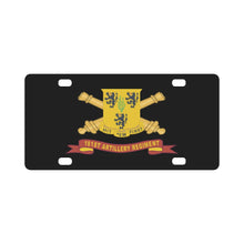 Load image into Gallery viewer, Army - 181st Field Artillery Regiment - DUI w Br - Ribbon X 300 Classic License Plate
