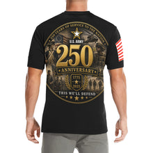 Load image into Gallery viewer, Men's All-Over Print Crew Neck T-Shirt — US Army - 250th_Anniversary
