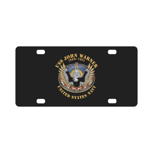 USS John Warner (SSN 785) w Txt X 300 Classic License Plate