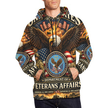 Load image into Gallery viewer, Patriotic emblem of veterans' honor Men's All Over Print Hoodie (USA Size) (Model H13)

