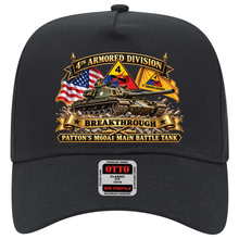 Load image into Gallery viewer, Baseball Cap - 4th Armored Division - PATTON'S M60A1 Main Battle Tank - Breakthrough Division
