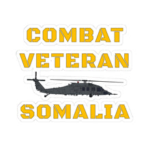 Load image into Gallery viewer, Kiss-Cut Stickers - Combat Veteran Somalia - UH-60 Black Hawk
