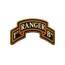 Load image into Gallery viewer, Kiss-Cut Stickers - Army - 1st Ranger Battalion - Ranger Scroll - 3D - Enhanced
