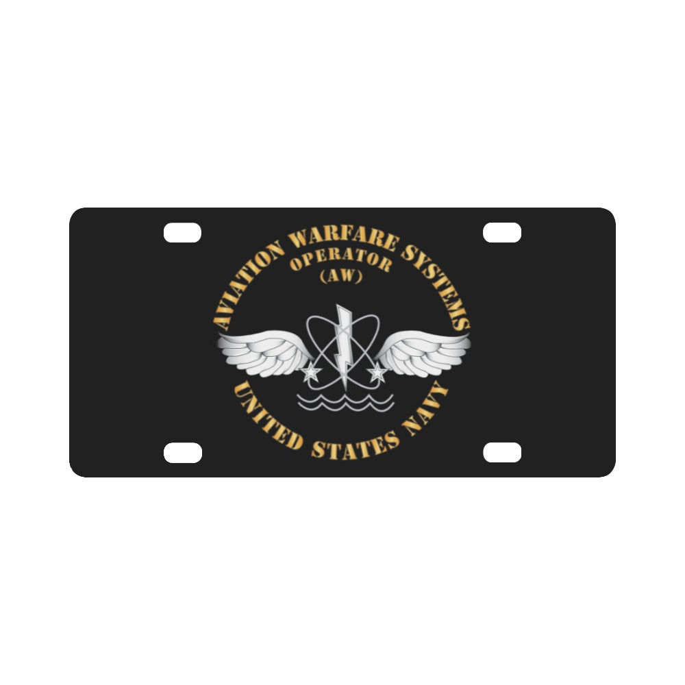 Navy - Rate - Aviation Warfare Systems Operator X 300 Classic License Plate