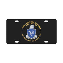 Load image into Gallery viewer, 179th Infantry - DUI - OKARNG - Inf Branch X 300 Classic License Plate
