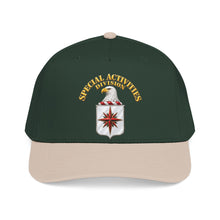 Load image into Gallery viewer, Mid Profile Baseball Cap - Special Activities Division - COA - Central Intelligence Agency - 3D - Enhanced
