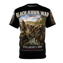 Load image into Gallery viewer, Black Hawk Wars (1832) Tribute Tee - "Struggle for Rock River Country - Illinois and Wisconsin"
