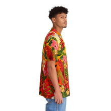 Load image into Gallery viewer, Men&#39;s Hawaiian Shirt (AOP) - Fire Panel - Tropical Flowers X 300
