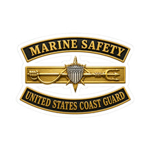 Load image into Gallery viewer, Kiss-Cut Stickers - USCG - Marine Safety w txt - 3D - Enhanced
