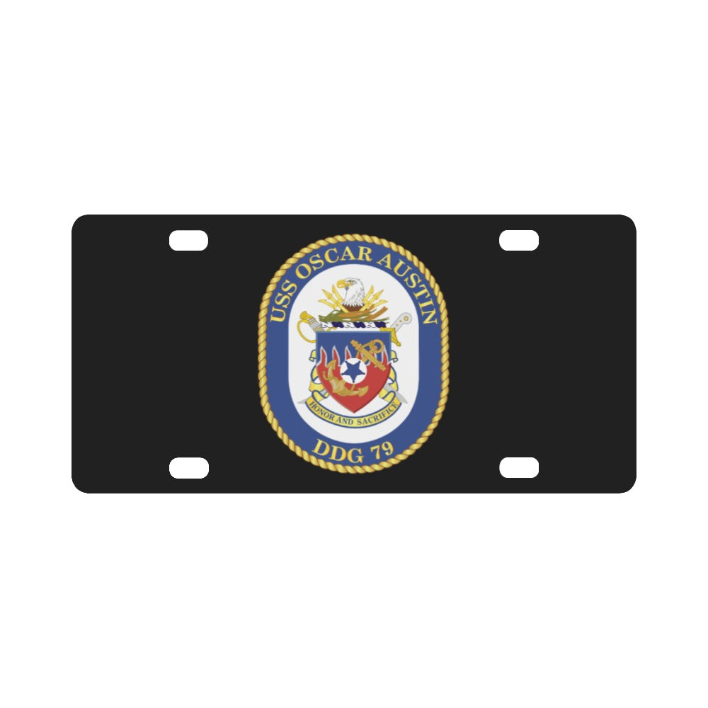 Navy - USS Oscar Austin (DDG 79) wo Txt Classic License Plate