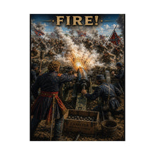 Load image into Gallery viewer, Matte Poster - Union Battery - Lt Alonzo Cushing - 3 July 1963 Tribute Tee - Gettysburg, PA, "FIRE!"
