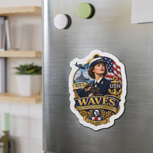 Load image into Gallery viewer, Die-Cut Magnet - WAVES - Women Accepted for Volunteer Emergency Service WWII - 3D - Enhanced
